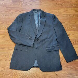 Banana Republic Tailored Fit Blazer 42R Gray Wool White Viscose Sport Coat